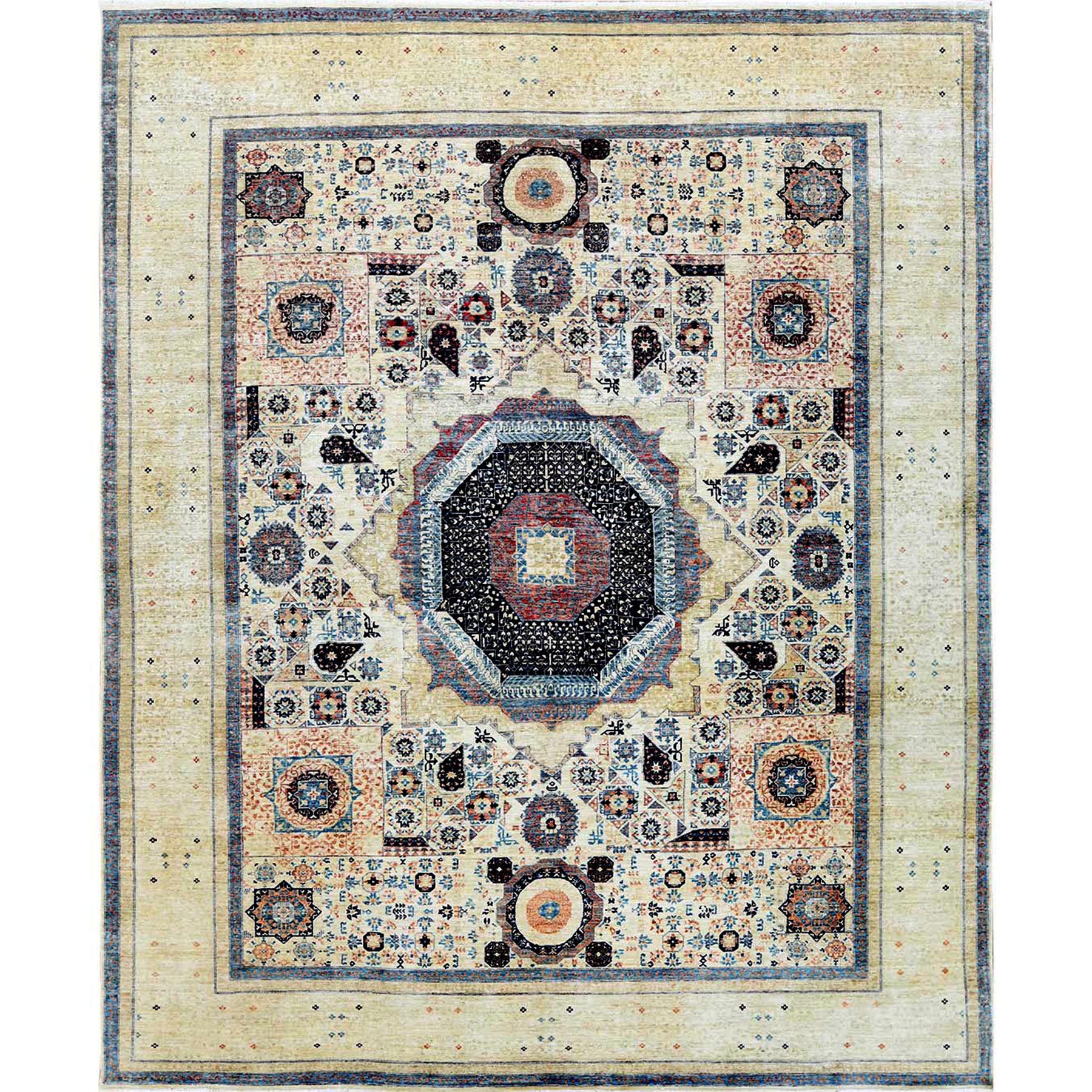 Traditional Wool Hand-Knotted Area Rug 11'9